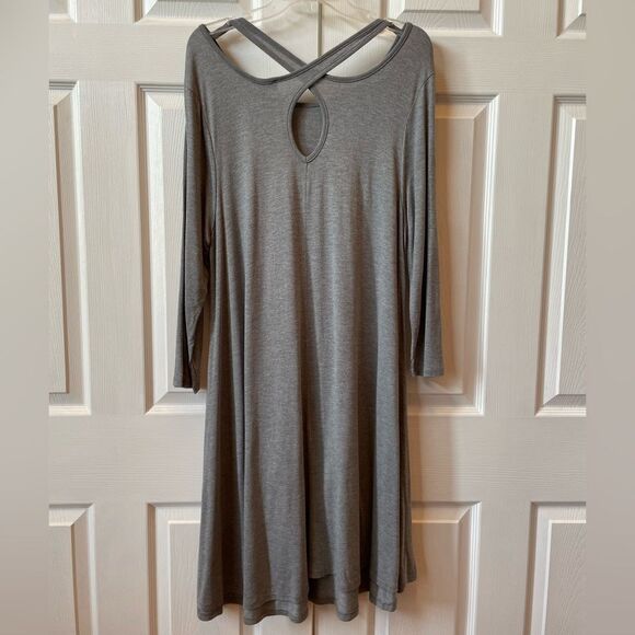 Forever 21 Heather Gray Plus Size Keyhole Back Dress 1X NEW - Picture 5 of 6